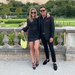 Chanel Black Sequin Sheer Knit L/S Tunic Top